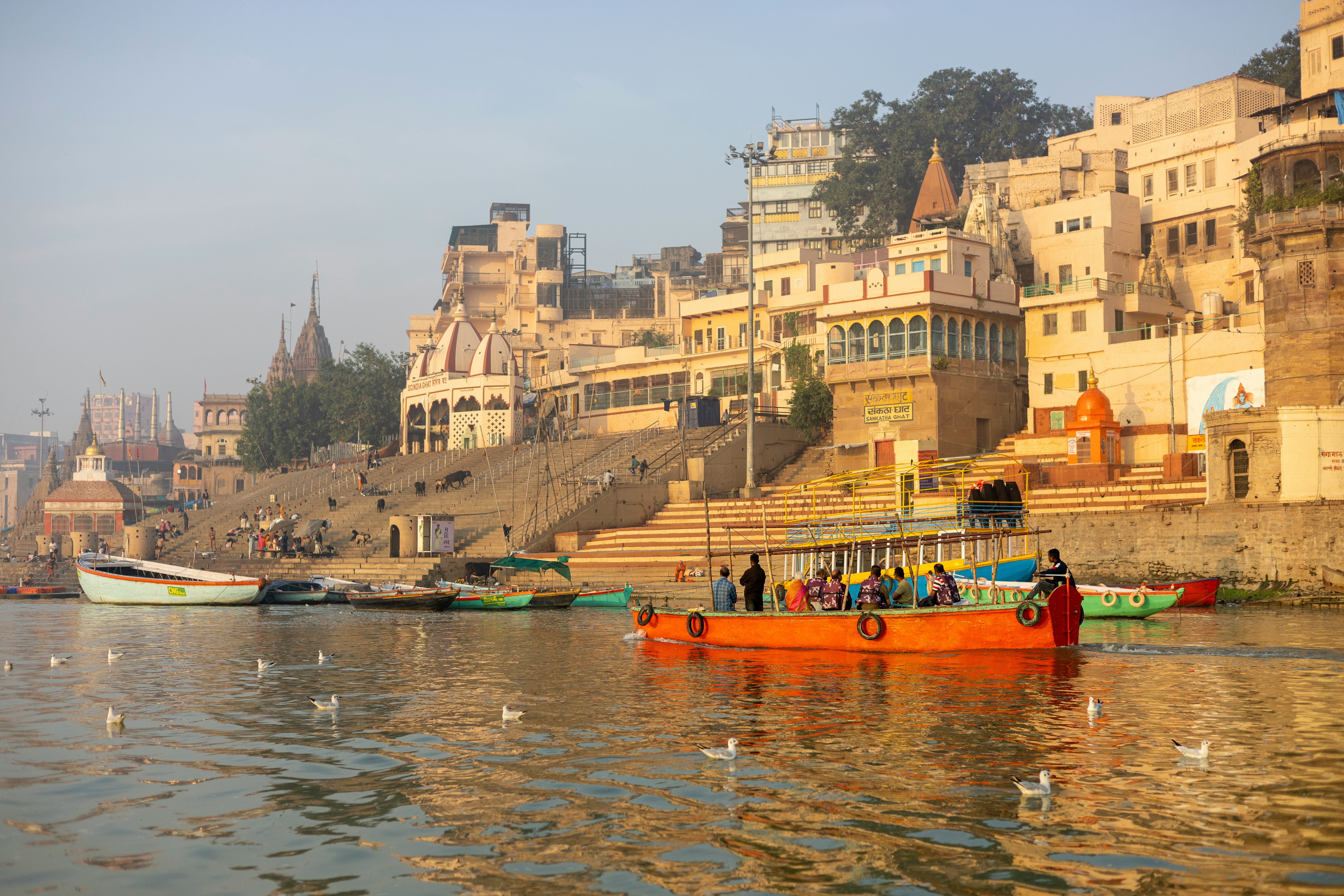 Varanasi Ghats at Sunset